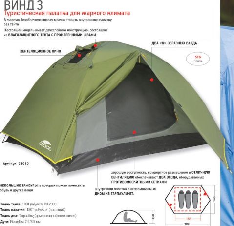 Alaska Винд 3 палатка