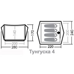 Nova Tour Тунгуска 4 палатка