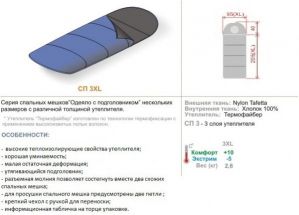 Спальный мешок 3XL кам